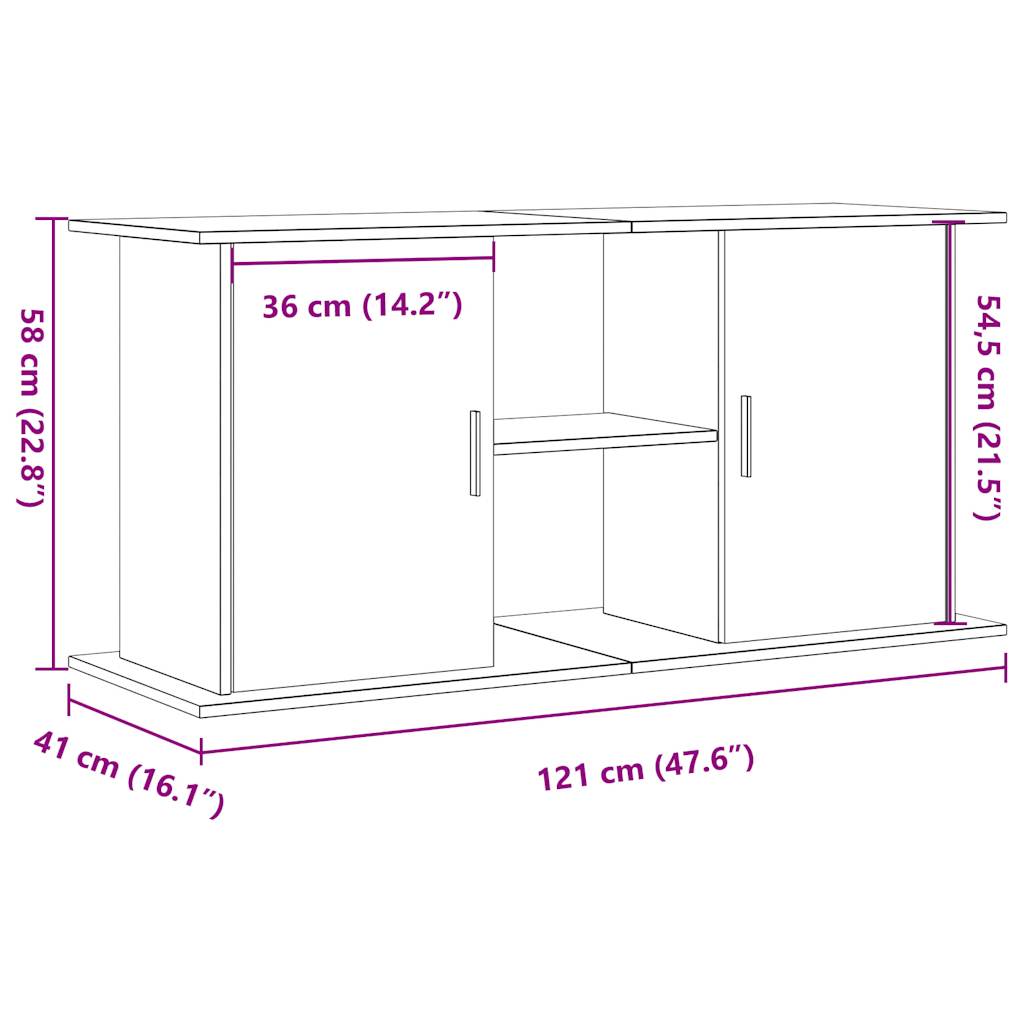 Aquariumständer Weiß 81x36x73 cm Holzwerkstoff