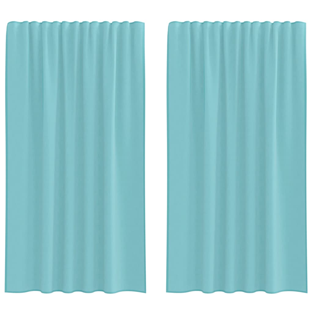 Voile Vorhänge mit Ösen 2 Stk. Apfelgrün 140x140 cm