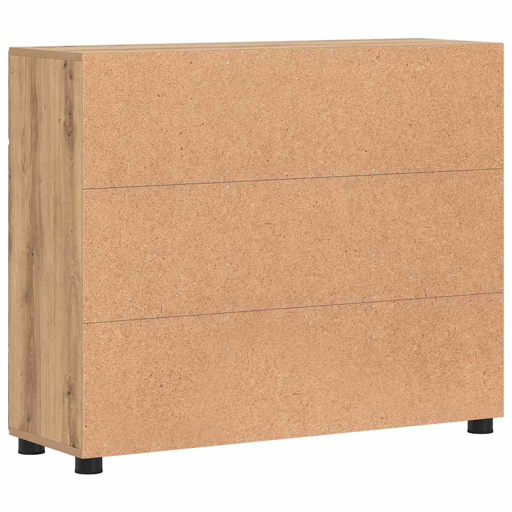 Highboard mit Regal FLORIN Weiß 60 x 35 x 182 cm Holzwerkstoff