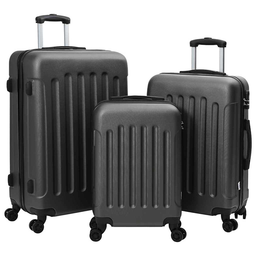 Koffer mit Schloss 3 pcs Schwarz 50 x 31 x 78 cm ABS Kunststoff