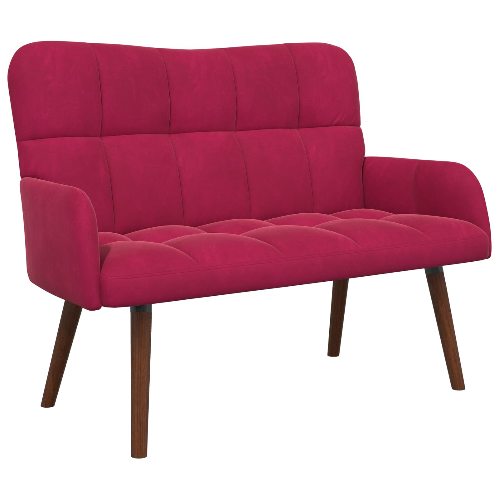 2-Sitzer Sofa Hellgrau 115 x 61 x 87 cm Samt (V)