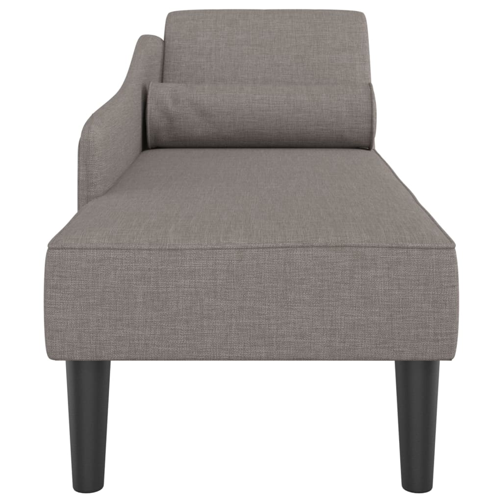Chaiselongue mit Kissen Weinrot Stoff