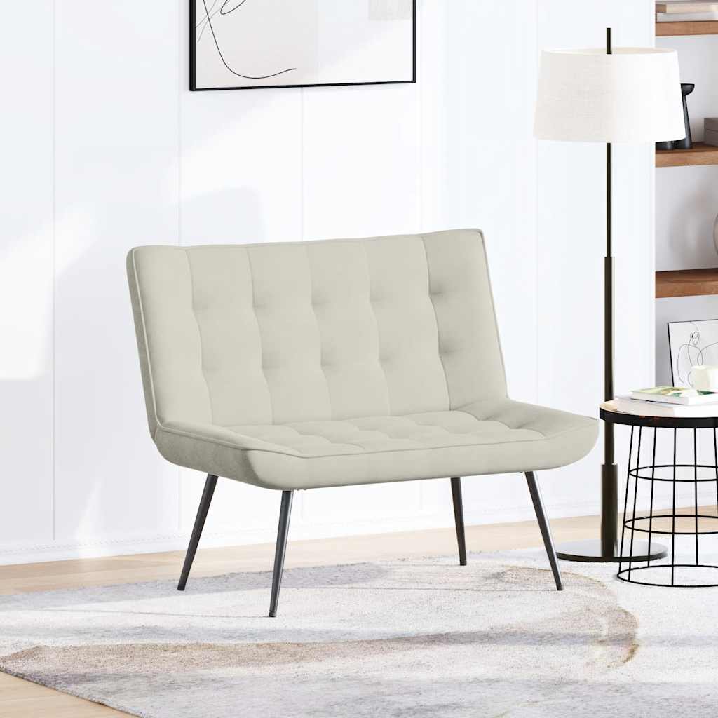 Sitzbank Hellgrau 110x74x84 cm Samt
