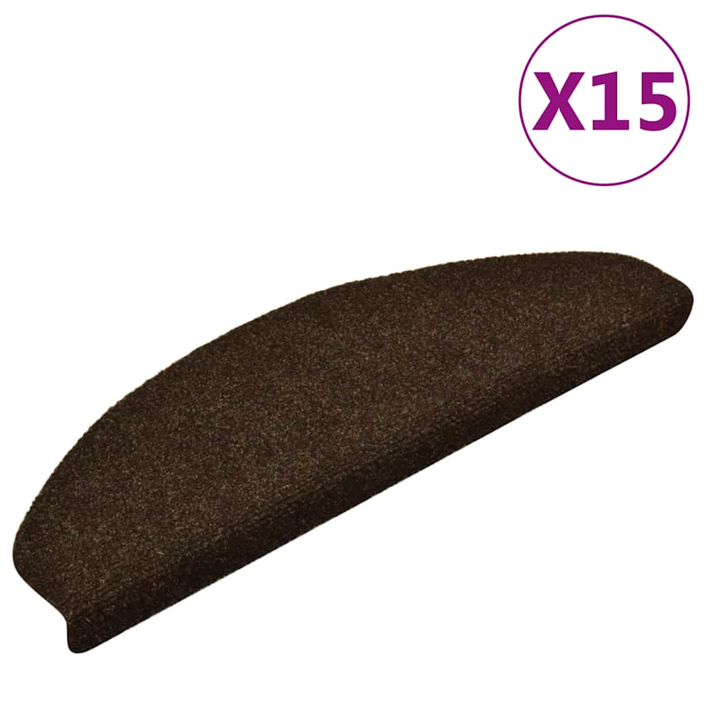 Stufenmatten Selbstklebend 15 Stk. 56x17x3 cm Hellbraun Halbrund