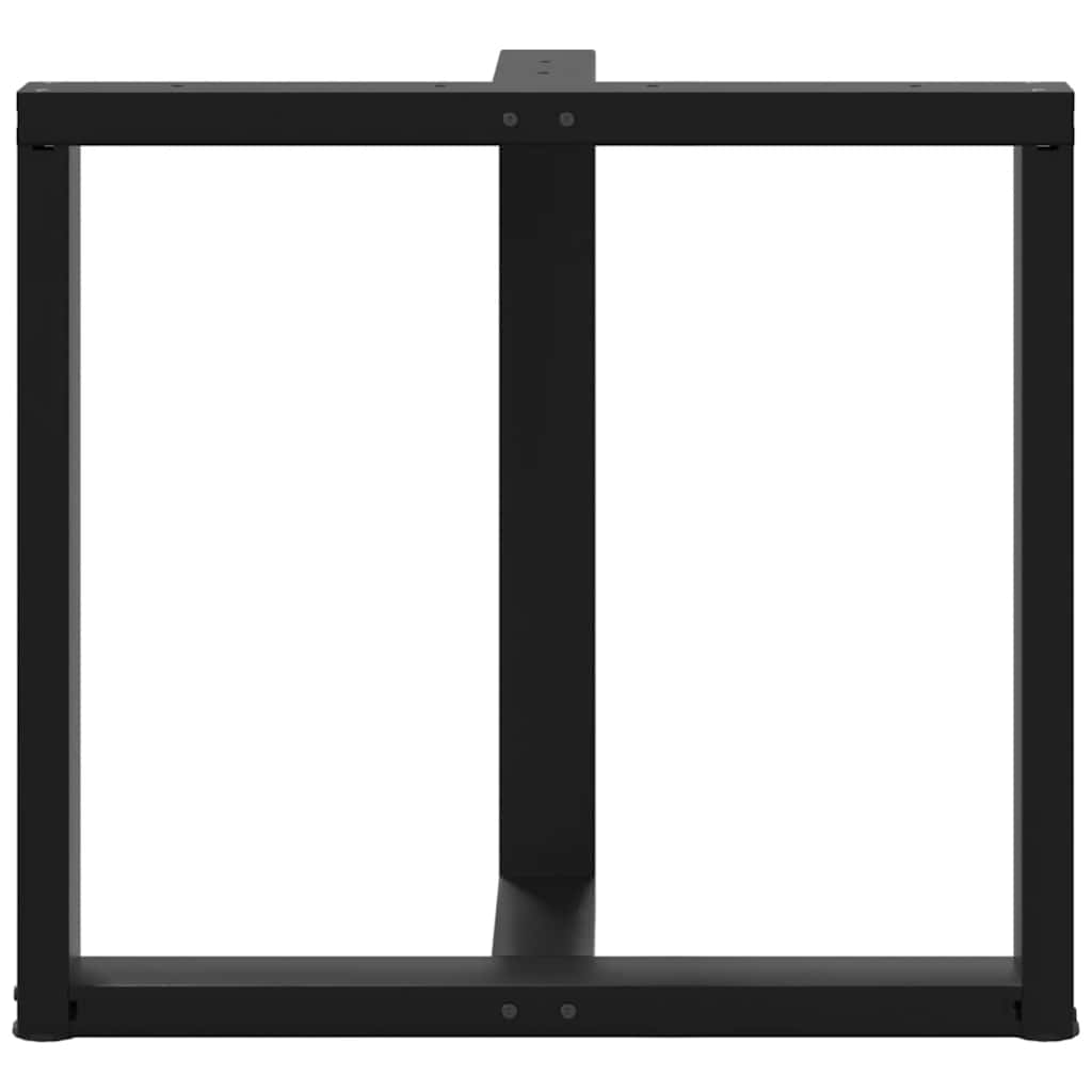 Couchtischbeine T-Form 2 Stk. Schwarz 30x25x(30-31) cm Stahl