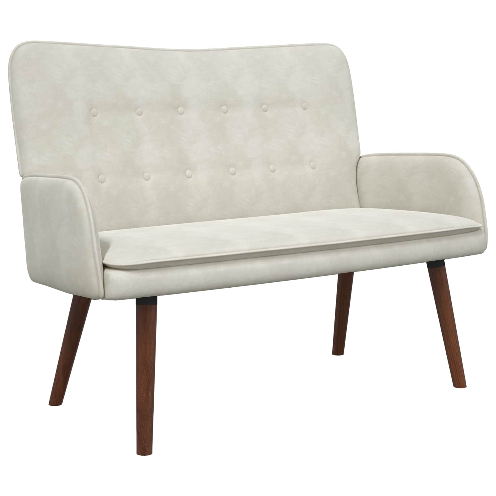 2-Sitzer Sofa Hellgrau 115 x 61 x 87 cm Samt (V)