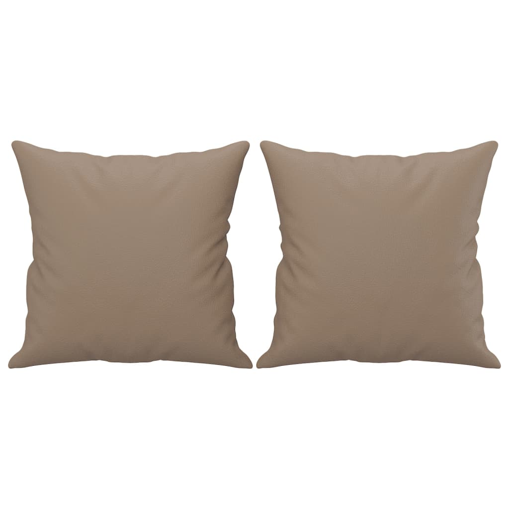 2-Sitzer-Sofa mit Zierkissen Weinrot 120 cm Kunstleder