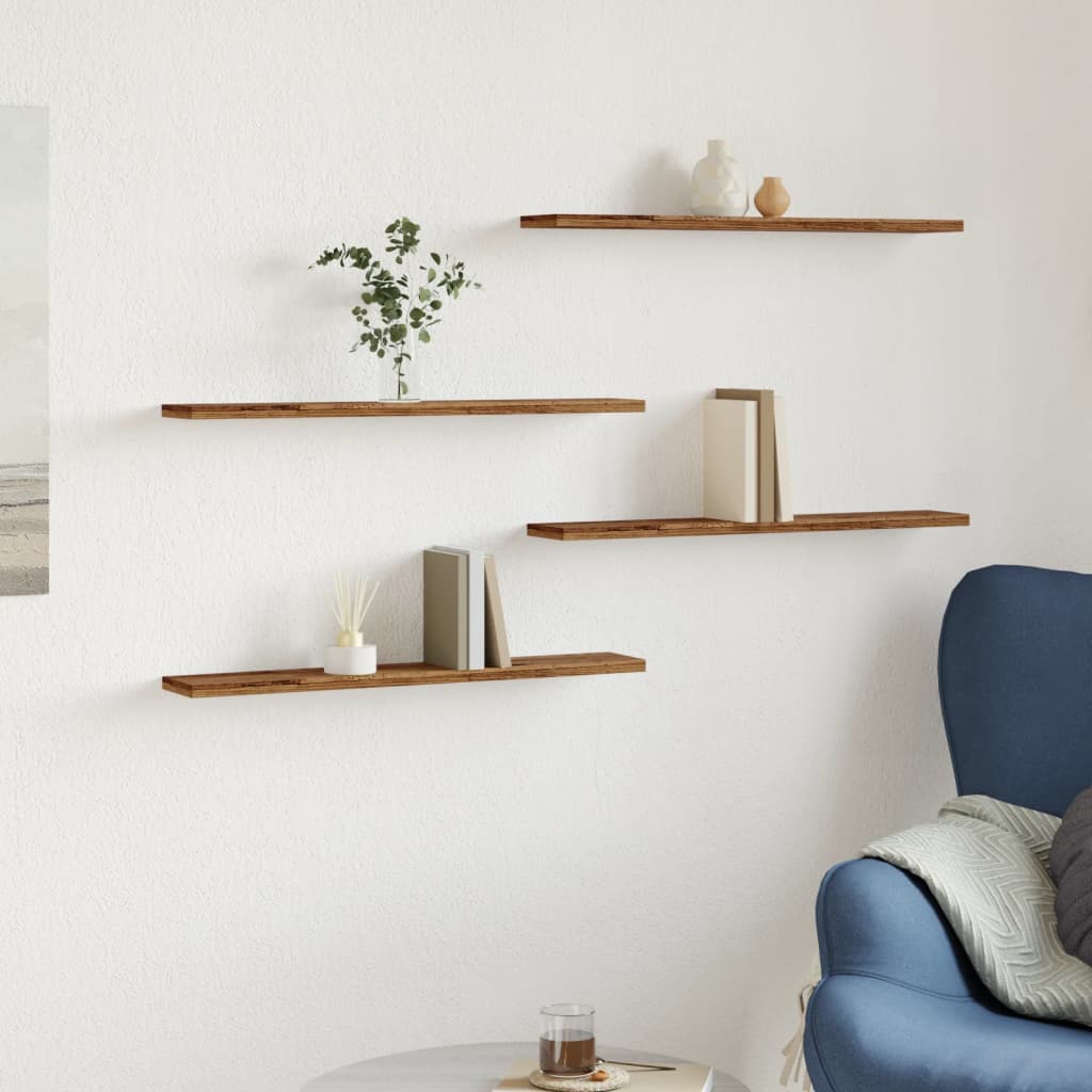 Bücherregal-Bretter 4 Stk. Weiß 40x10x1,5 cm Holzwerkstoff