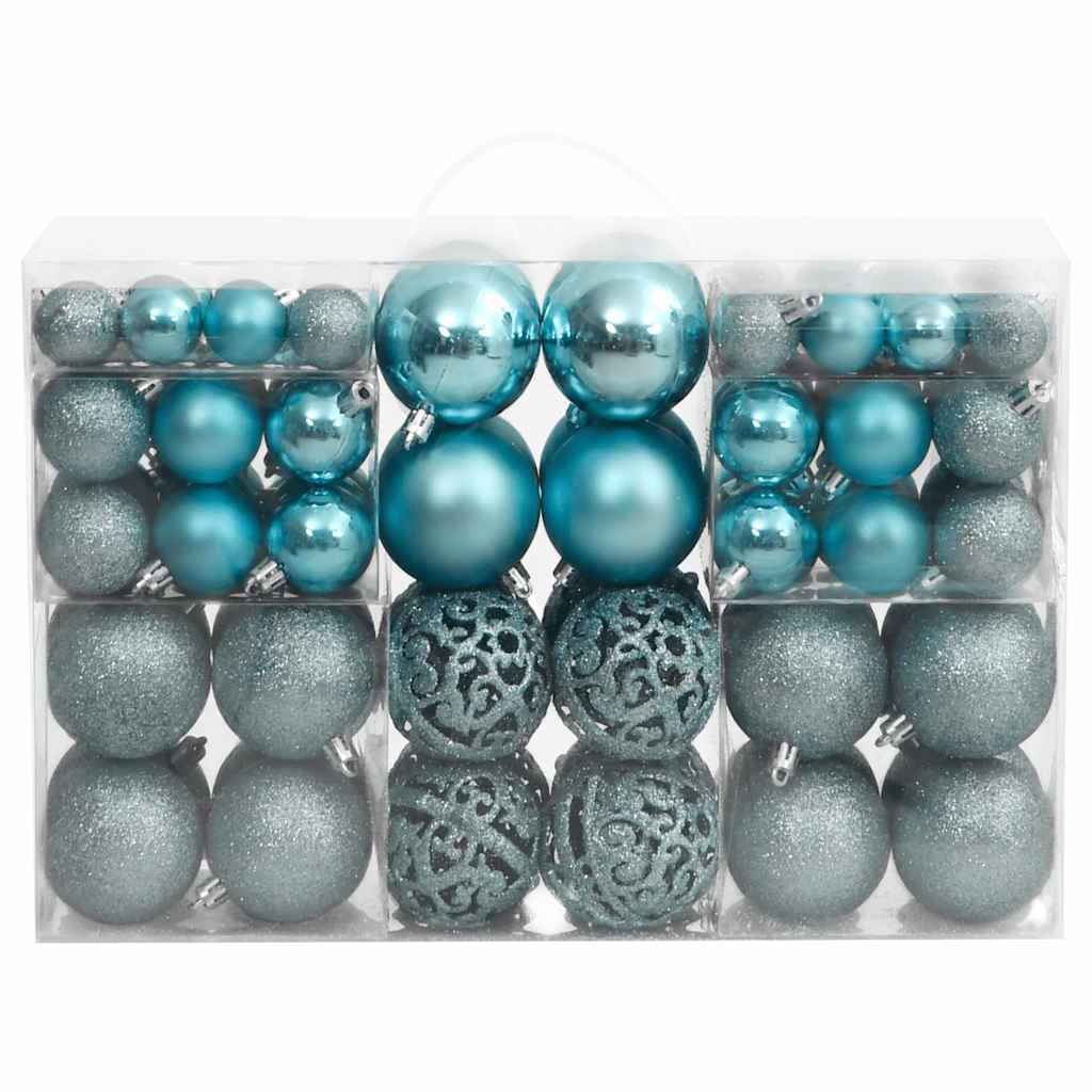 100-tlg. Weihnachtskugel-Set Weiß