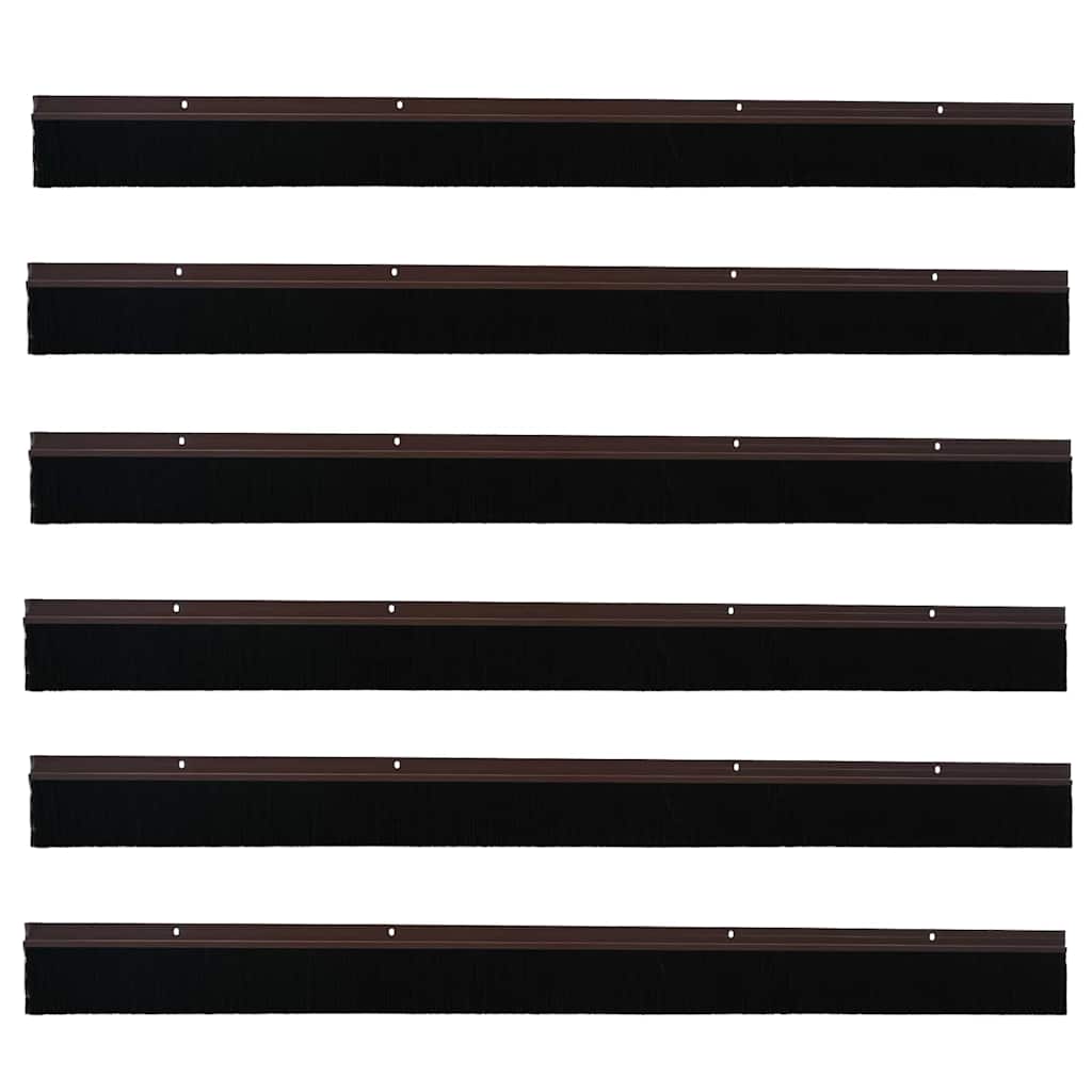 Aufsteck Türbürstendichtungen 2 pcs Braun 100 cm