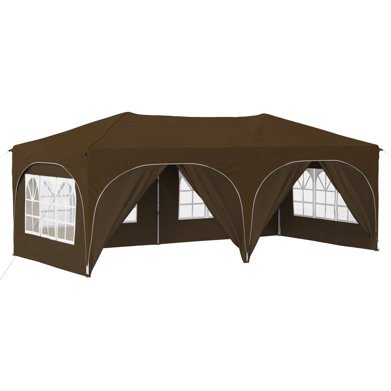 Pop-up Partyzelt 575 x 288 x 245 cm Creme Oxford-Stoff