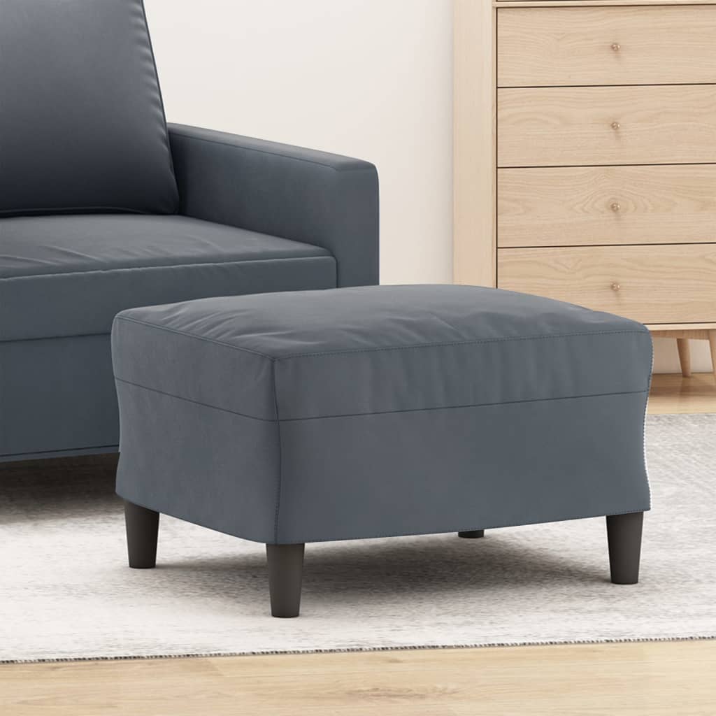 Fußhocker Hellgrau 60x50x41 cm Samt