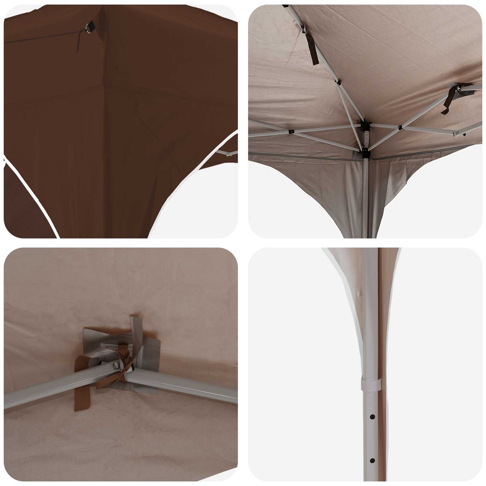 Pop-up Partyzelt 290 x 290 x 245 cm Creme