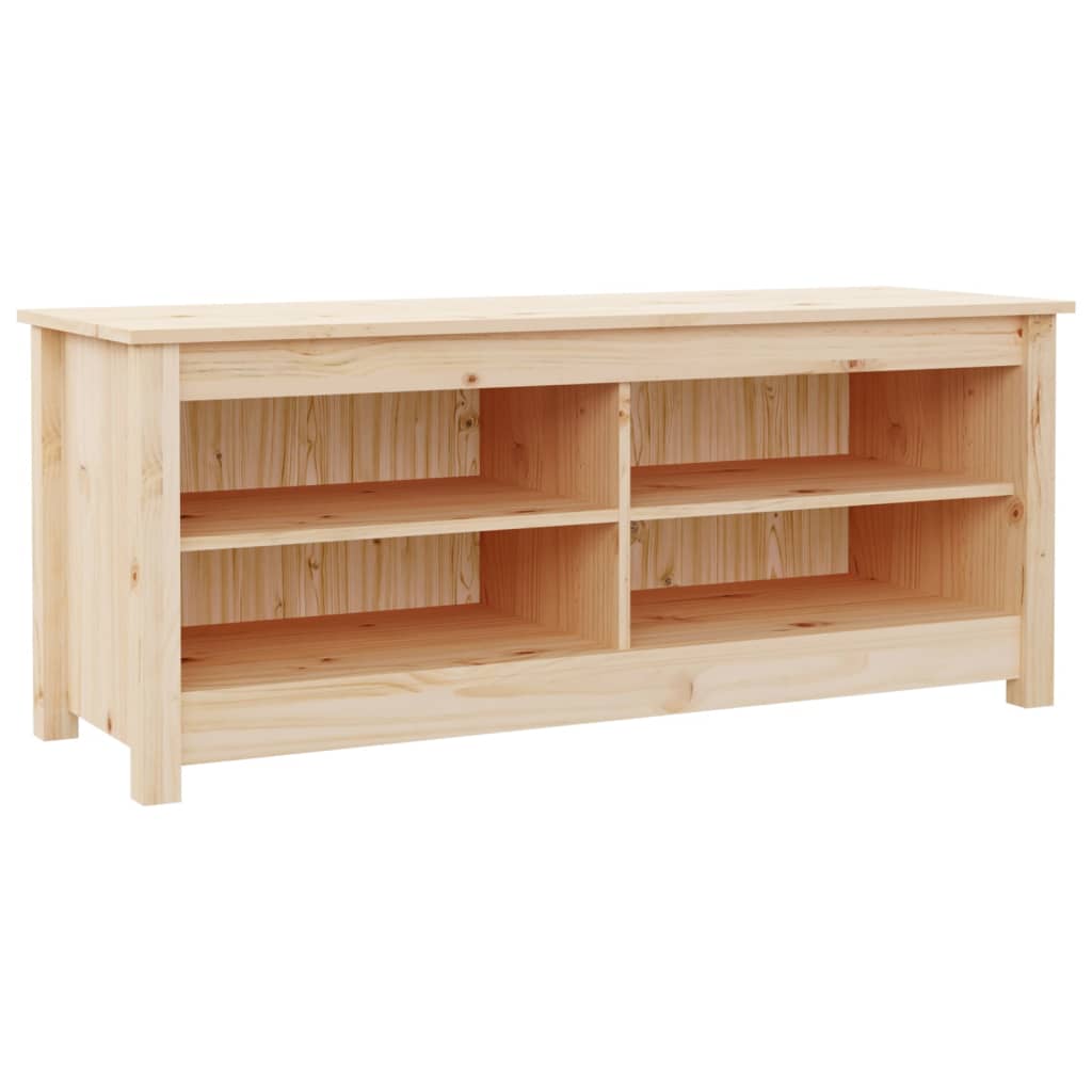Schuhbank Weiß 70x38x45,5 cm Massivholz Kiefer