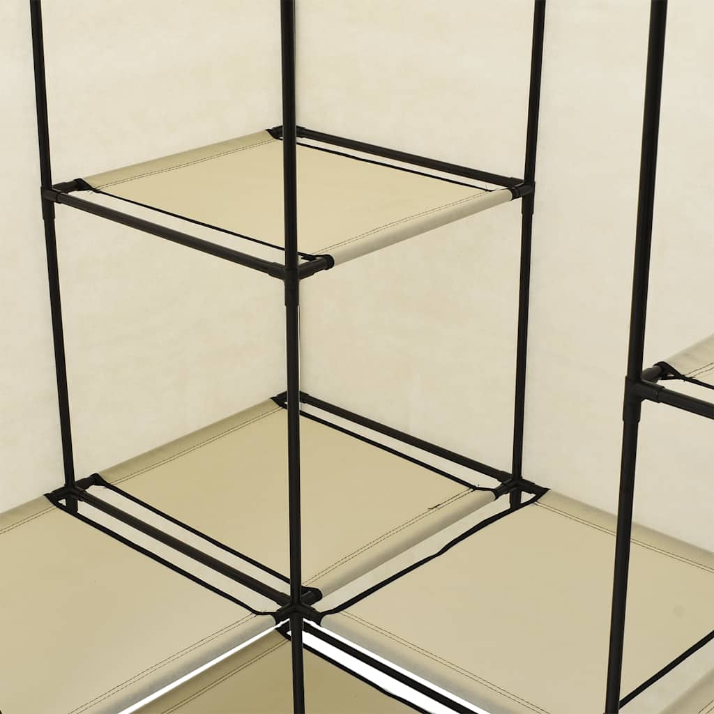 Eckkleiderschrank Schwarz 130 x 87 x 169 cm