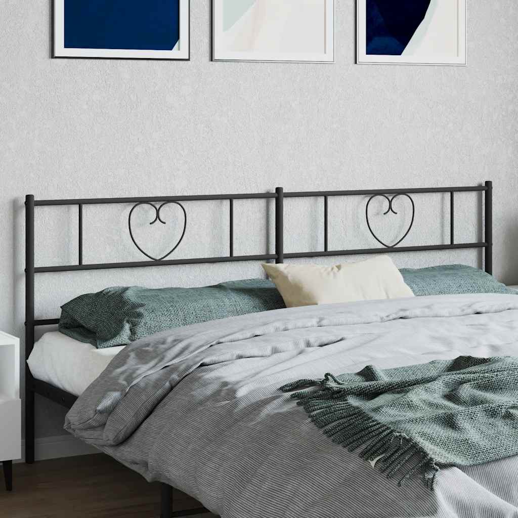 Ersatz-Kopfteil Metall Schwarz 135 cm