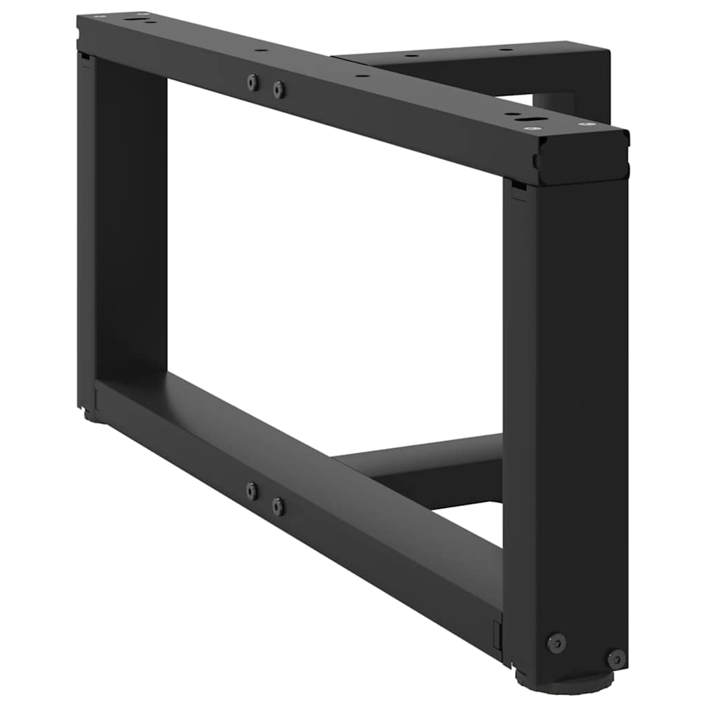 Couchtischbeine T-Form 2 Stk. Schwarz 30x25x(30-31) cm Stahl