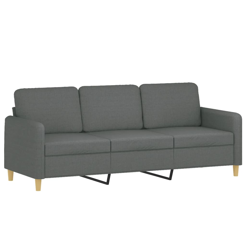 4-tlg. Sofagarnitur mit Kissen Braun Stoff
