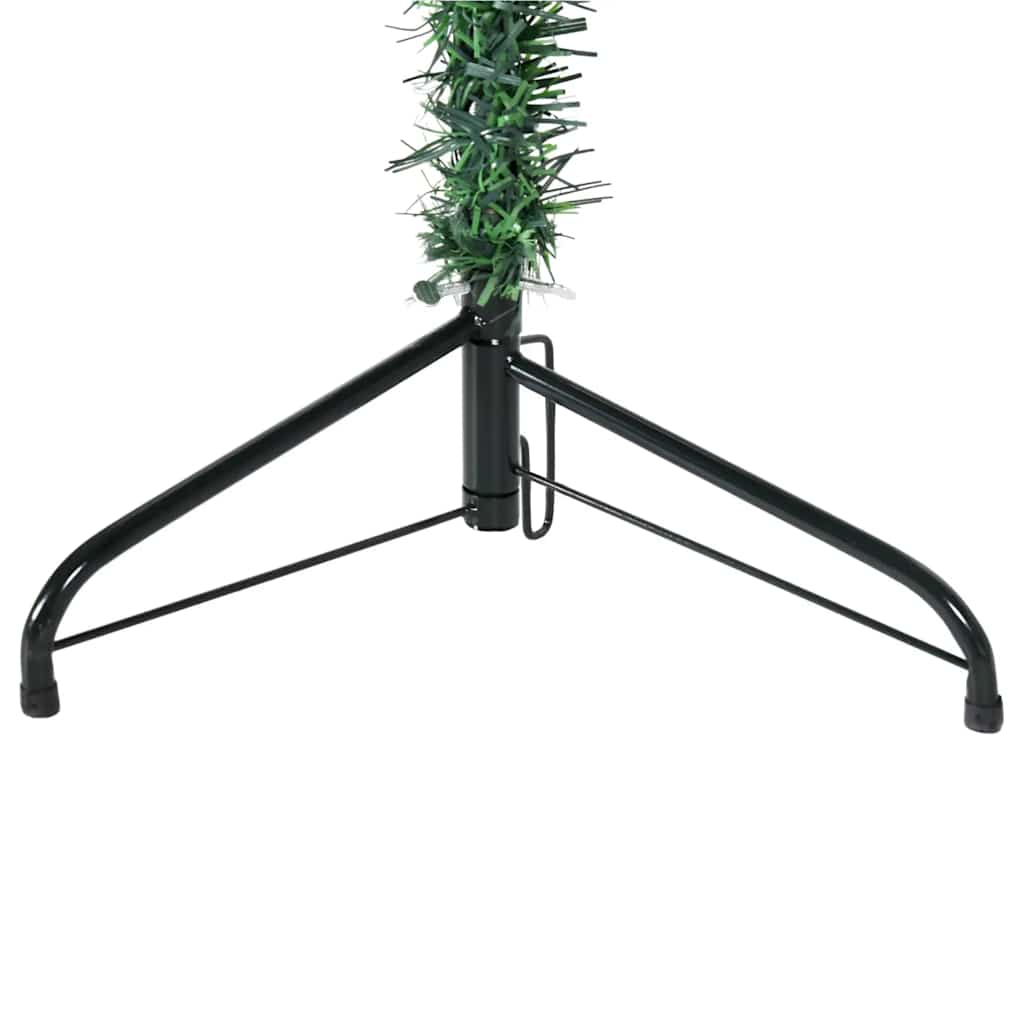 Künstlicher Halb-Weihnachtsbaum mit Ständer Schlank Weiß 180 cm