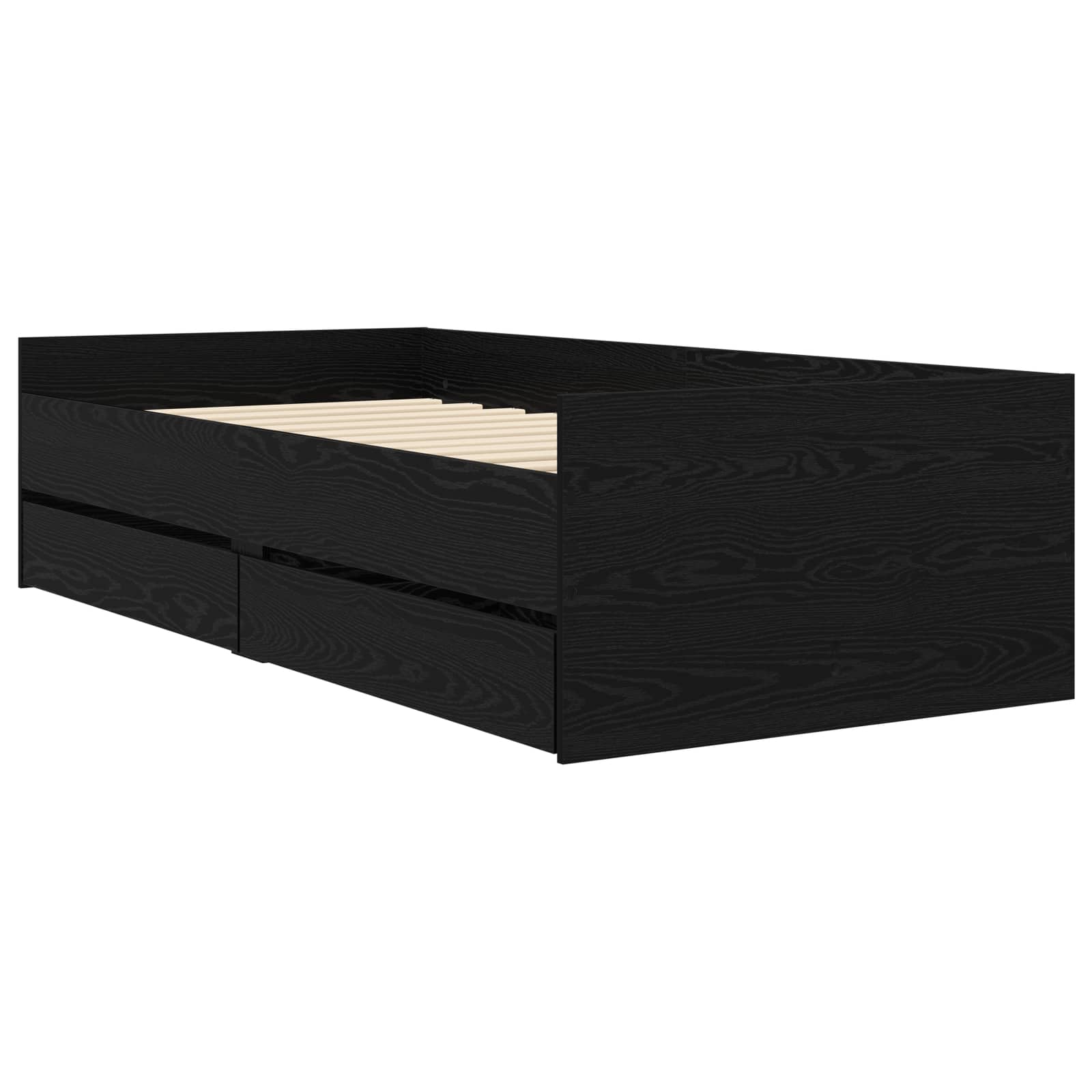 Bett mit Schubladen Braun Eiche-Optik 75x190 cm