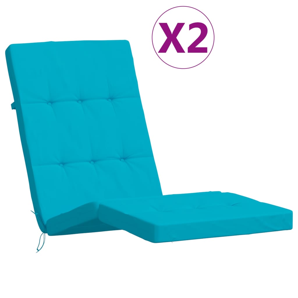 Liegestuhl-Auflagen 2 Stk. Creme Oxford-Gewebe