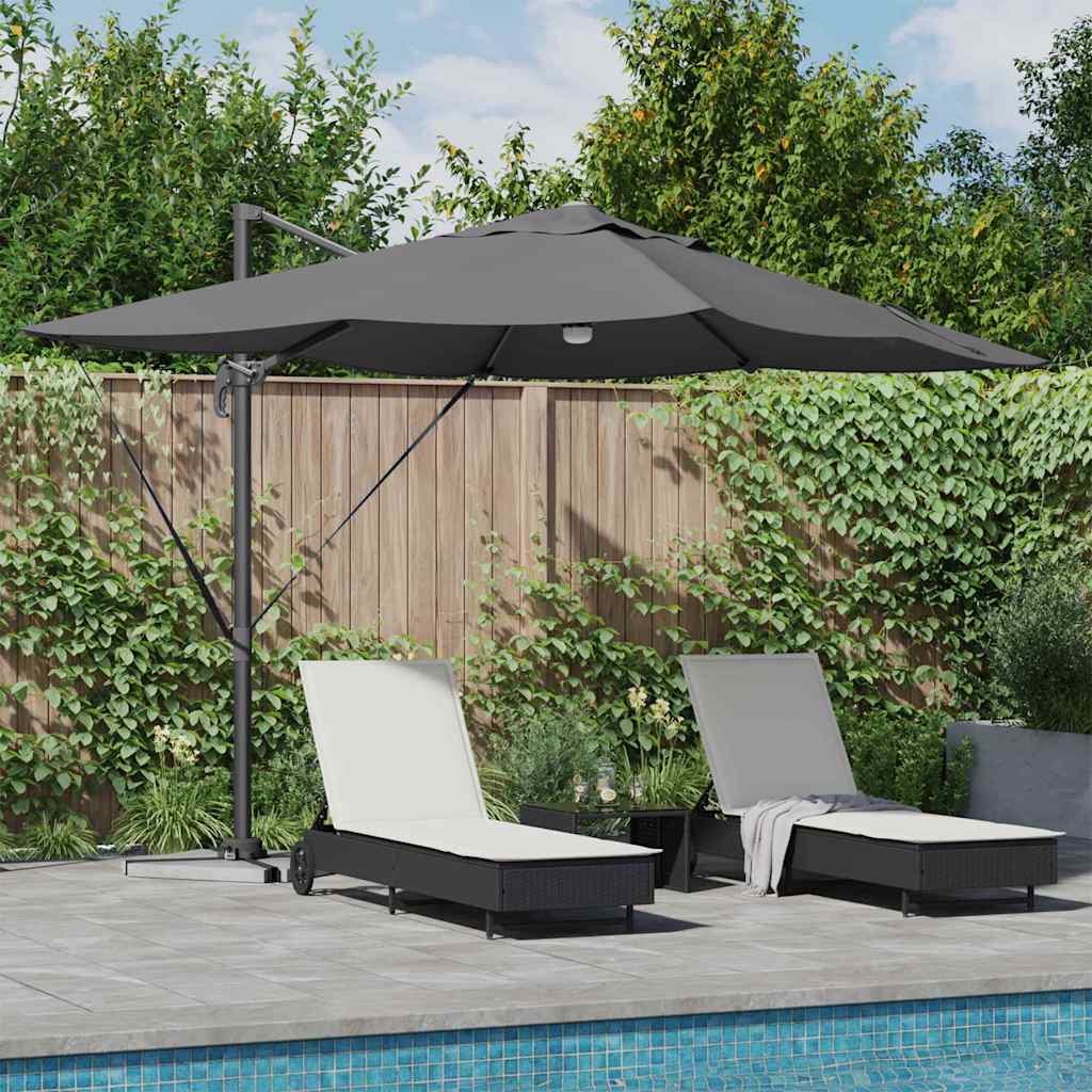 Sonnenschirm Sand 351 x 250 x 253 cm Polyester und Aluminium