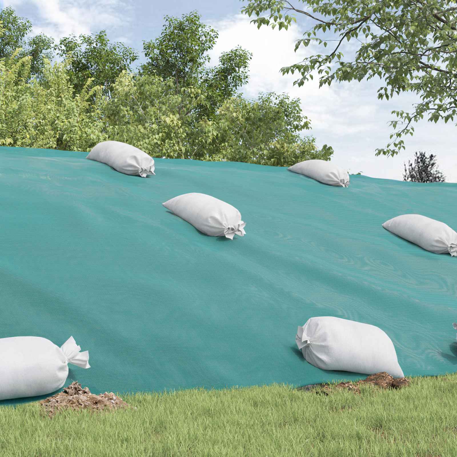 Gewebte Säcke 10 pcs Weiß 30 x 45 cm PP