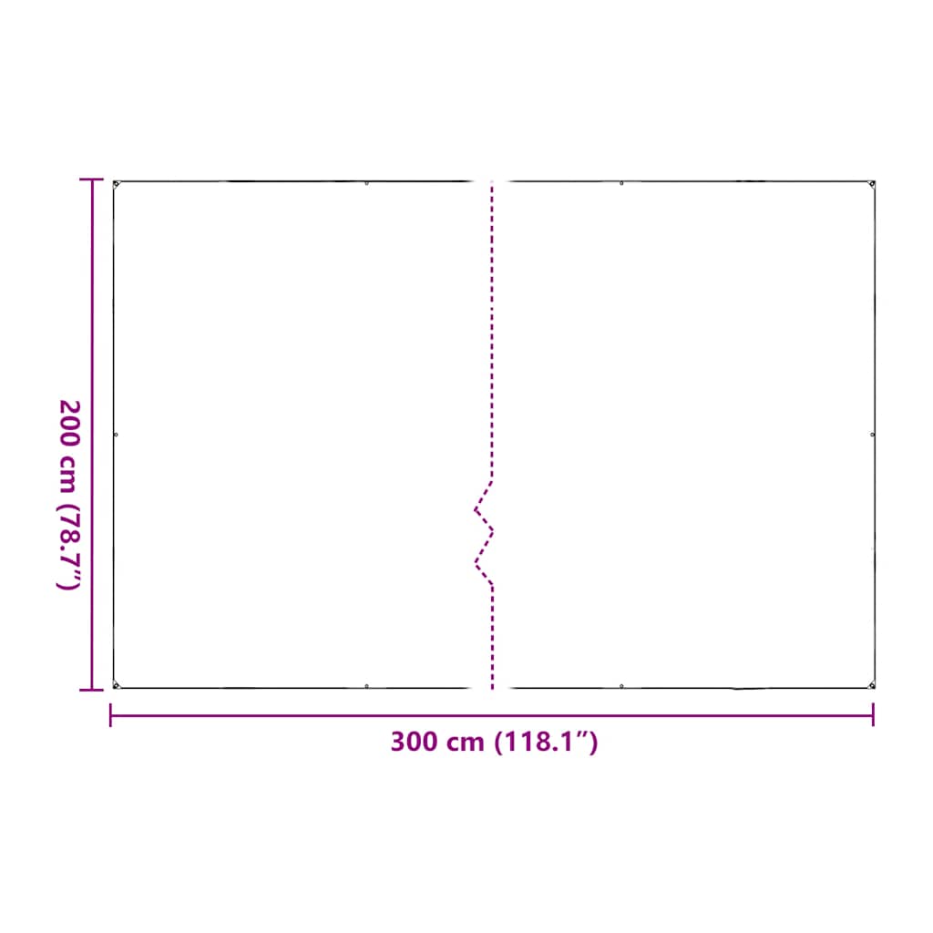 Transparente Plane mit Ösen 1x2 m PVC