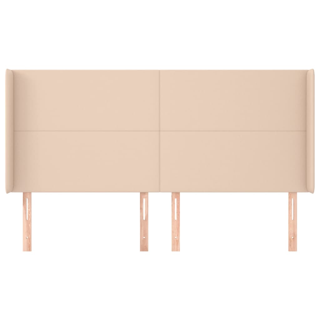 Kopfteil mit Ohren Creme 83x16x78/88 cm Kunstleder