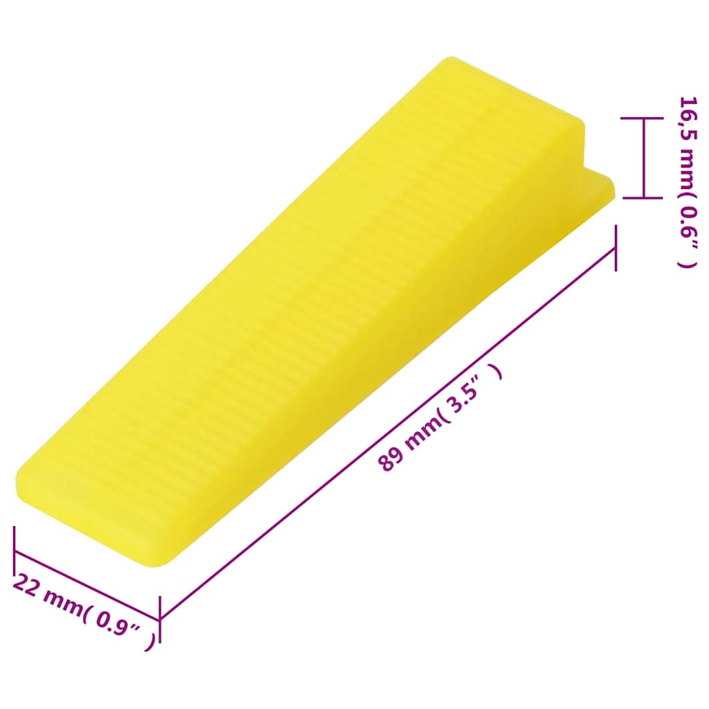 Fliesen-Nivelliersystem 250 Keile 500 Clips 1 mm