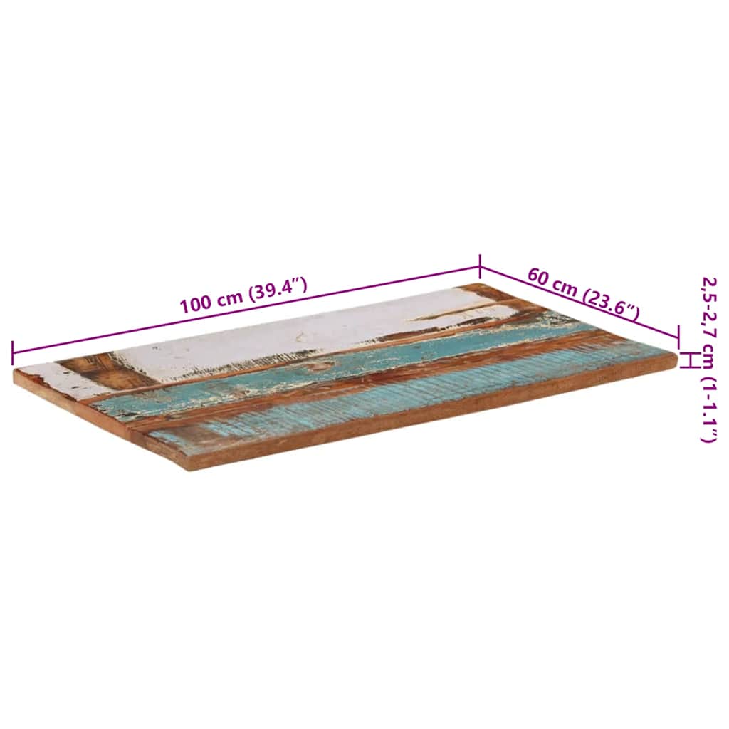 Tischplatte Massivholz Akazie 15-16 mm 60x80 cm