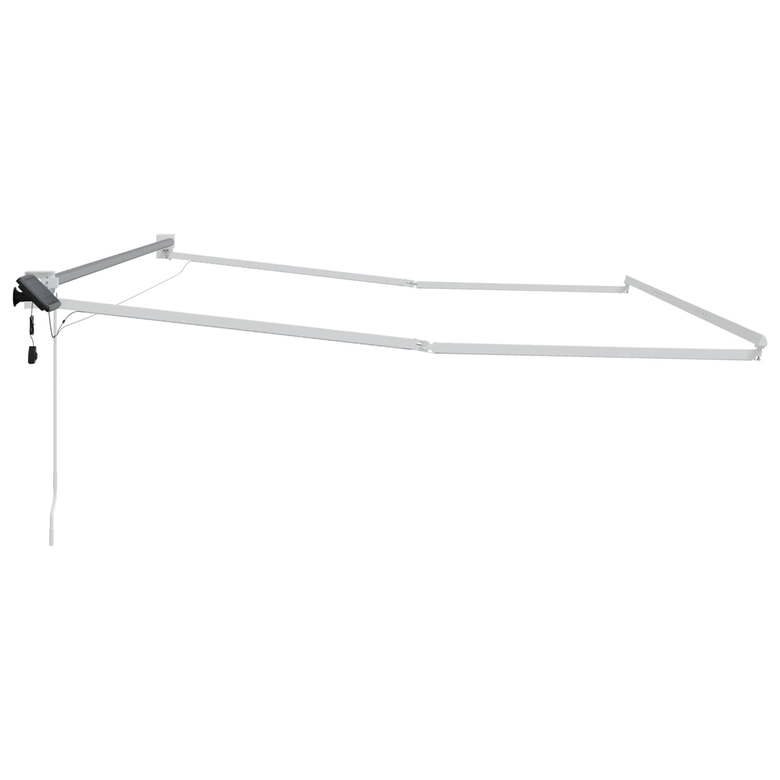 Elektrisches Markisenrahmen Weiß 2,5 x 2 m Aluminium