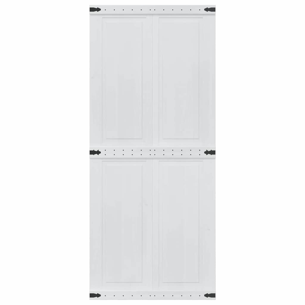 Scheunentür Corona Weiß 70 x 210 cm Massives Kiefernholz