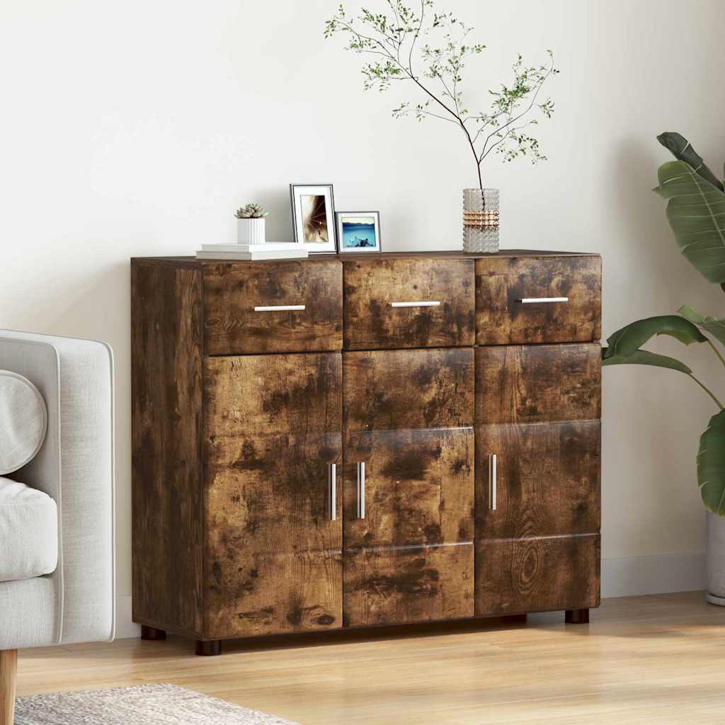 Highboard mit Regal FLORIN Weiß 60 x 35 x 182 cm Holzwerkstoff