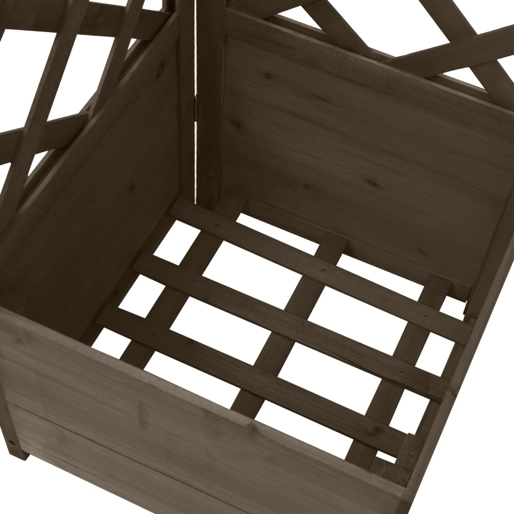 Eck-Spalier mit Pflanzkasten 40x40x150cm Massivholz Tanne