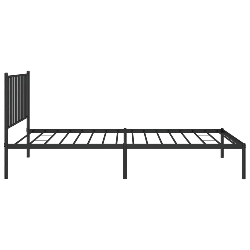 Bettgestell Metall Schwarz 75x190 cm
