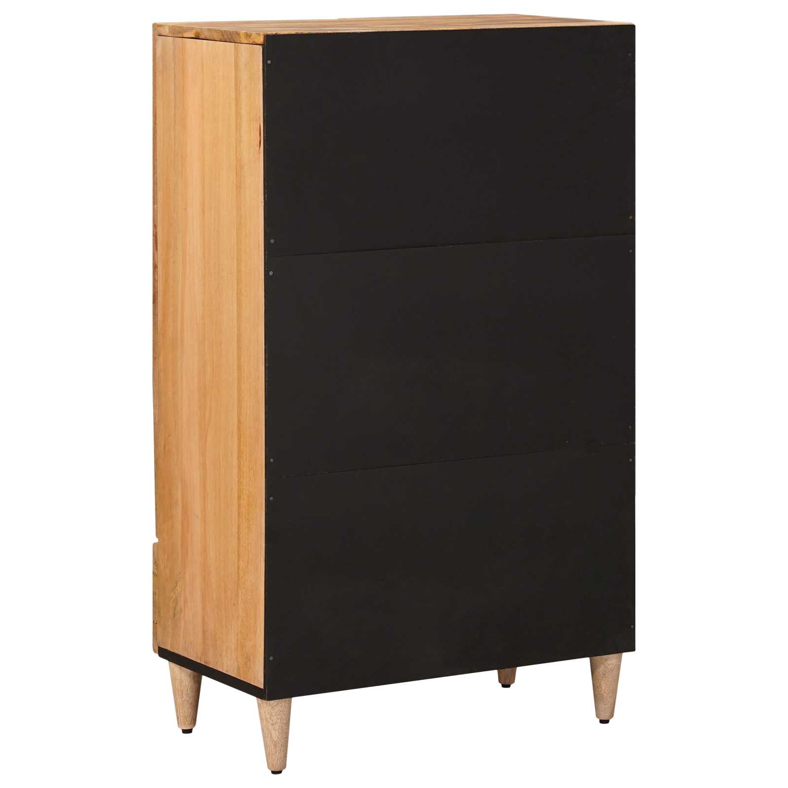 Highboard mit Tür Walnuss 60 x 33,5 x 100 cm Massivholz Mango