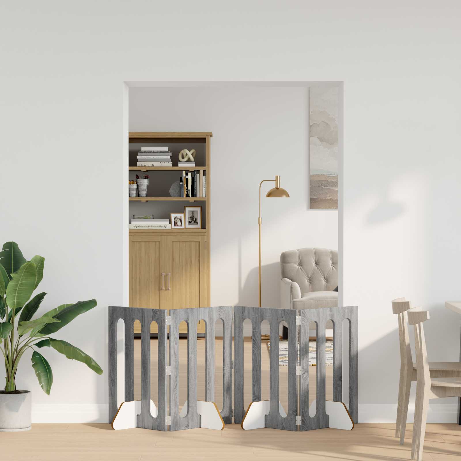 Faltbarer Haustierzaun 2 pcs Weiß 100,5 x 38 x 70 cm