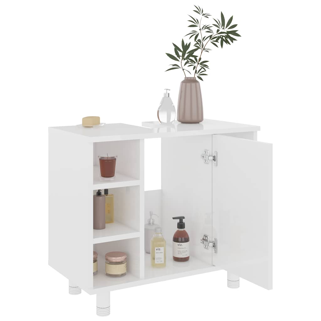 Badezimmerschrank Weiß 60x32x53,5 cm Holzwerkstoff
