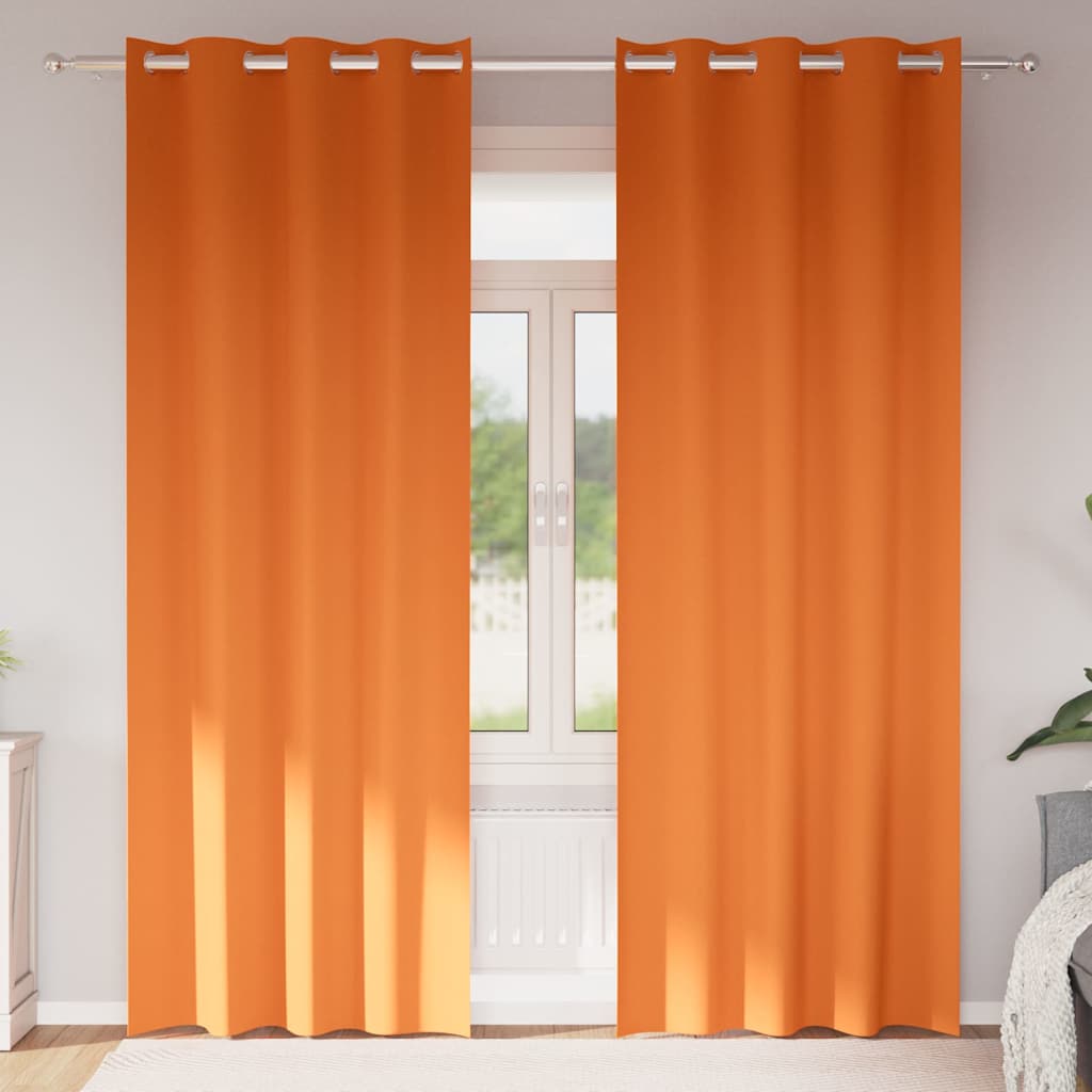 Verdunkelungs-Vorhänge mit Ringen 2 pcs Beige 140 x 140 cm