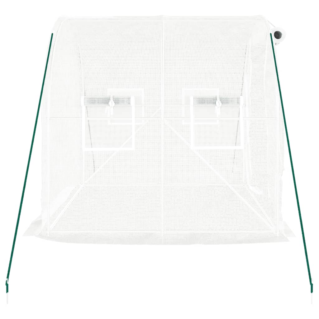 Gewächshaus mit Stahlrahmen Weiß 8 m² 4x2x2 m