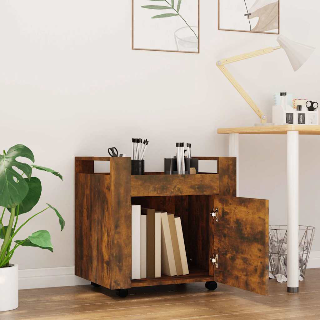 Bürowagen Weiß 60x45x60 cm Holzwerkstoff