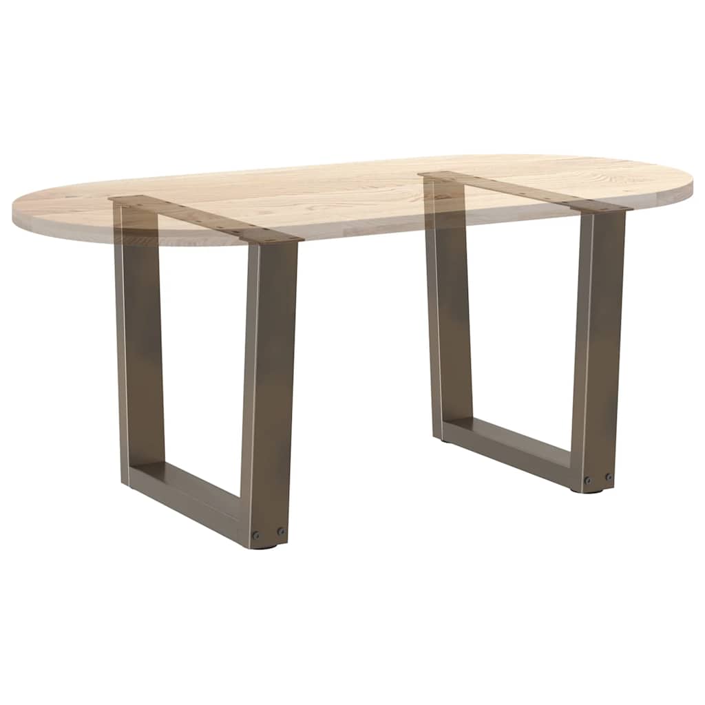 Couchtischbeine V-Form 2 Stück Schwarz 30x(30-31,3) cm Stahl