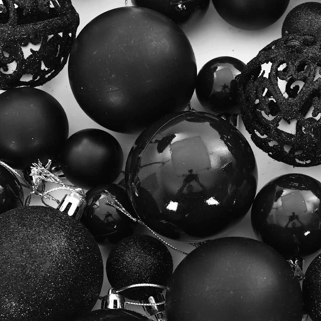 100-tlg. Weihnachtskugel-Set Weiß