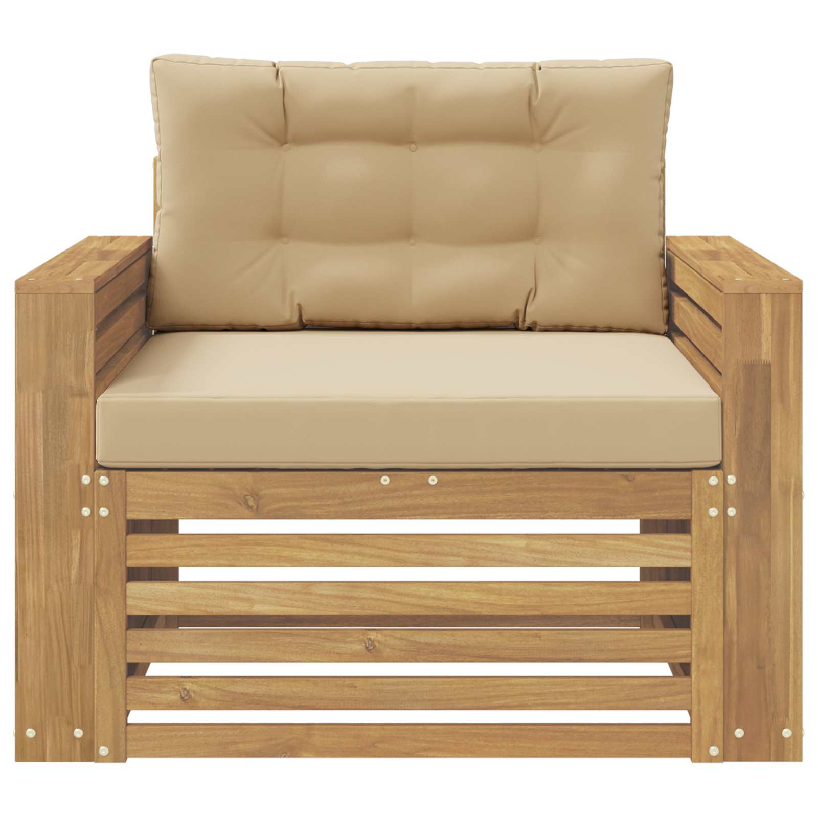 2 Stück Outdoor-Sofa Natur