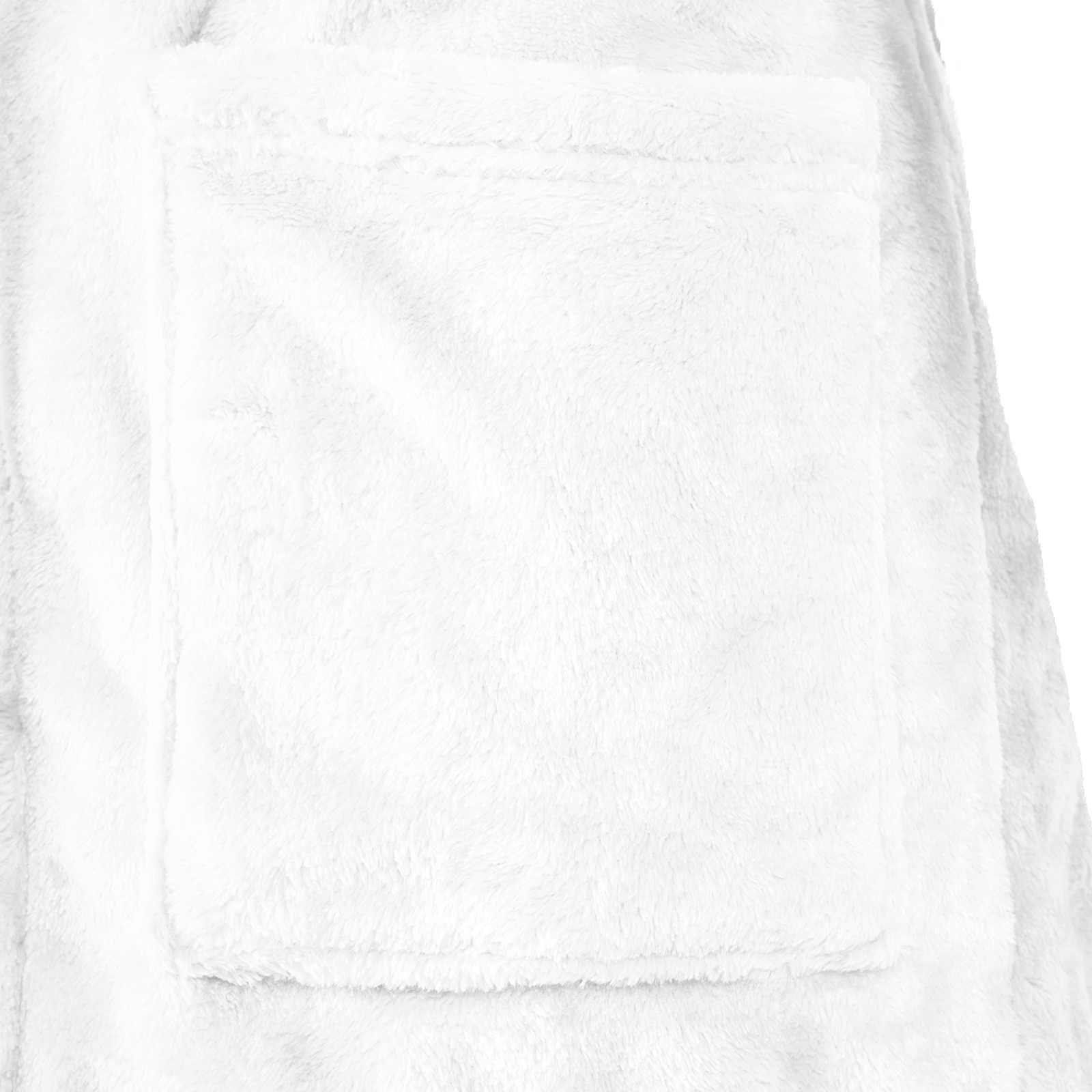 Bademantel Hoodie Beige S Flanell