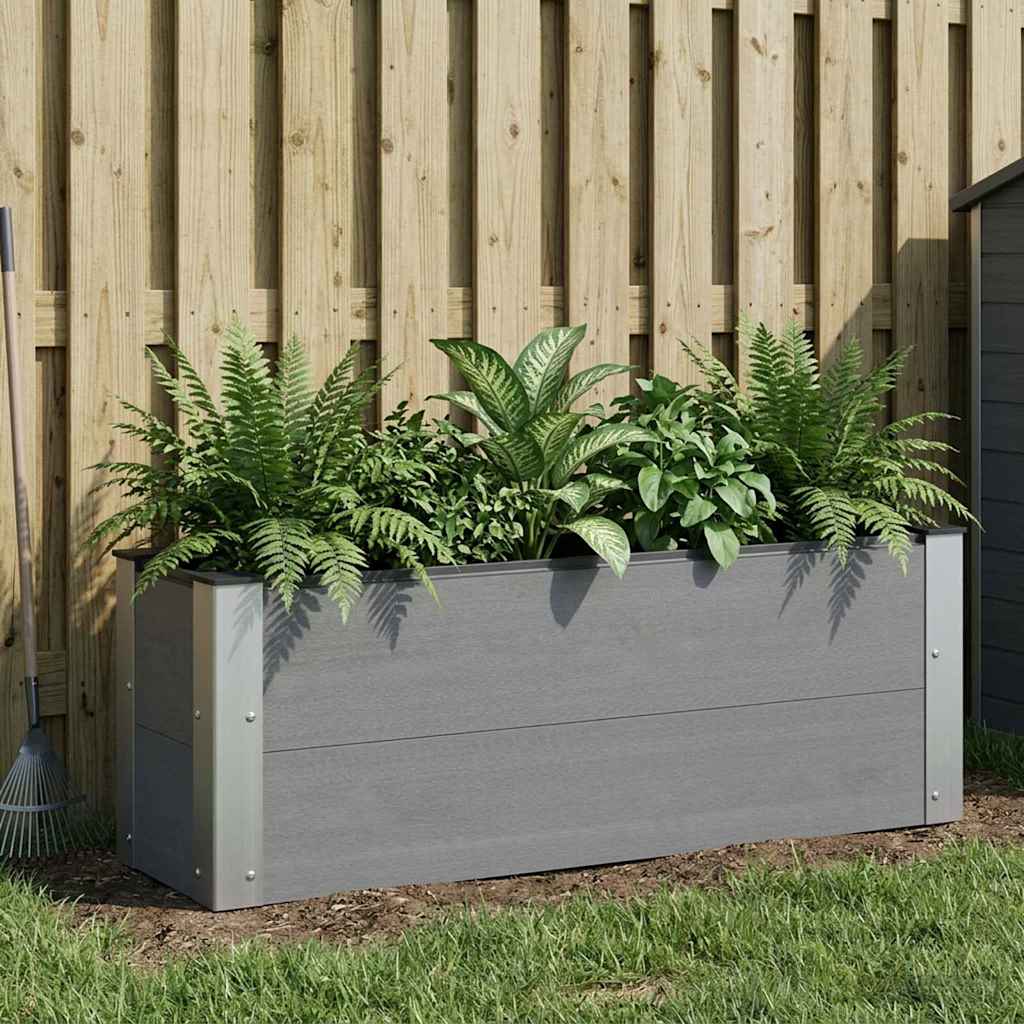 Garten-Hochbeet 200x50x54 cm WPC Grau