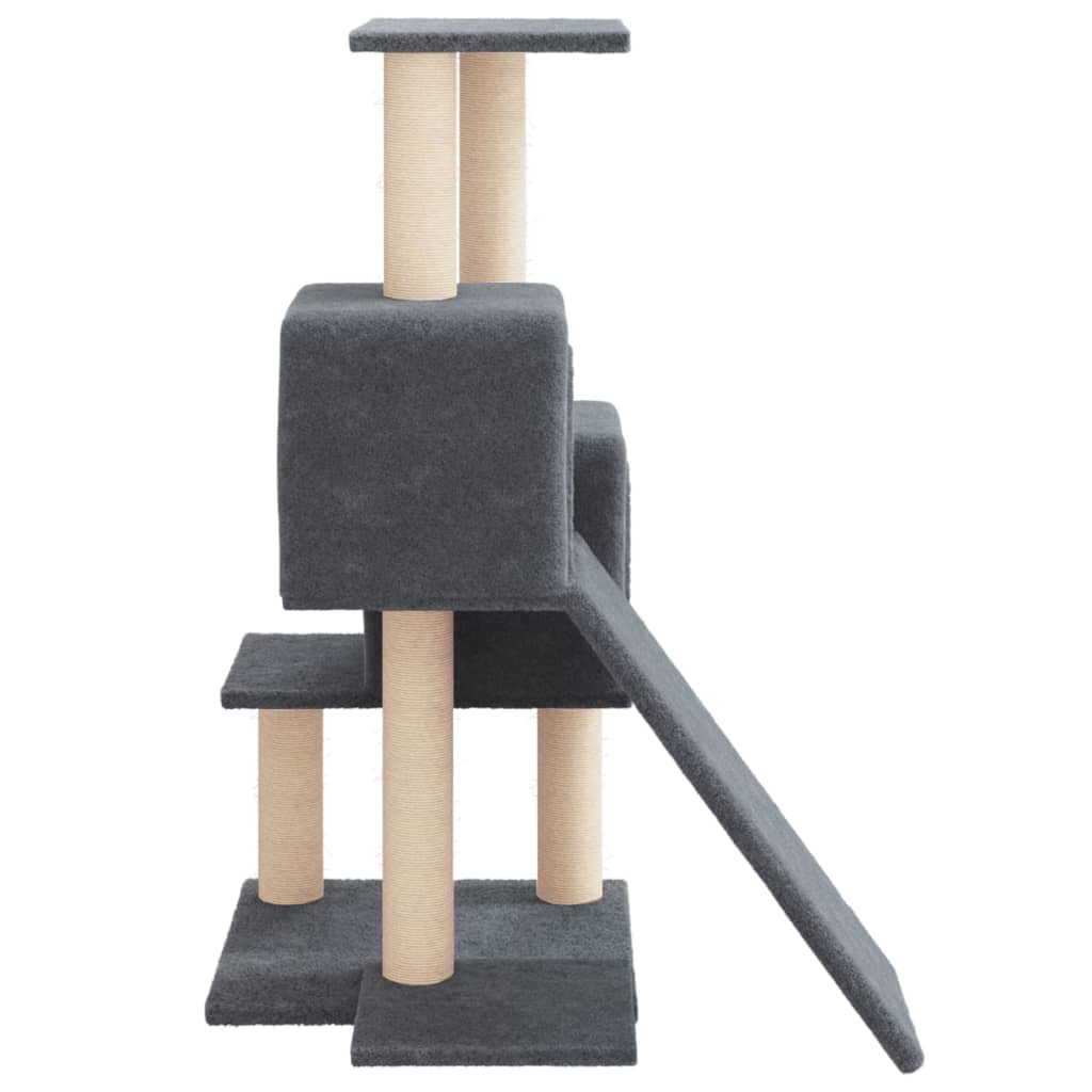 Kratzbaum mit Sisal-Kratzsäulen Creme 82 cm