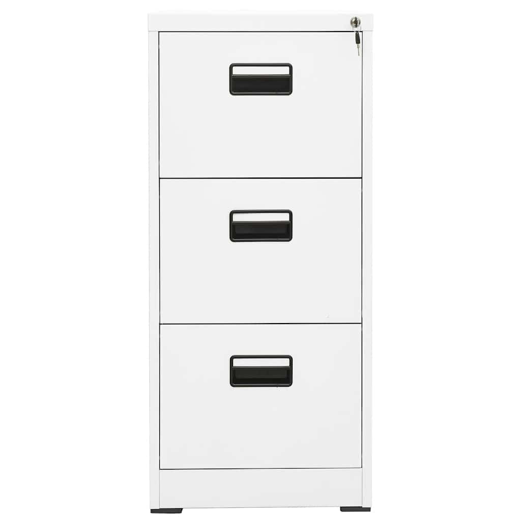 Aktenschrank Weiß 46x62x72,5 cm Stahl