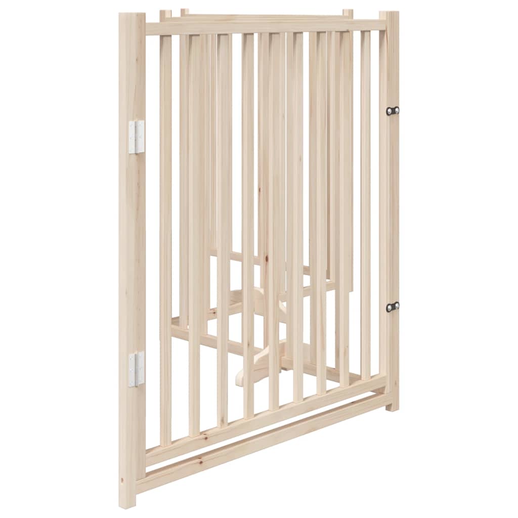 3-tlg. Hundetor Faltbar 150 cm Massivholz Tanne